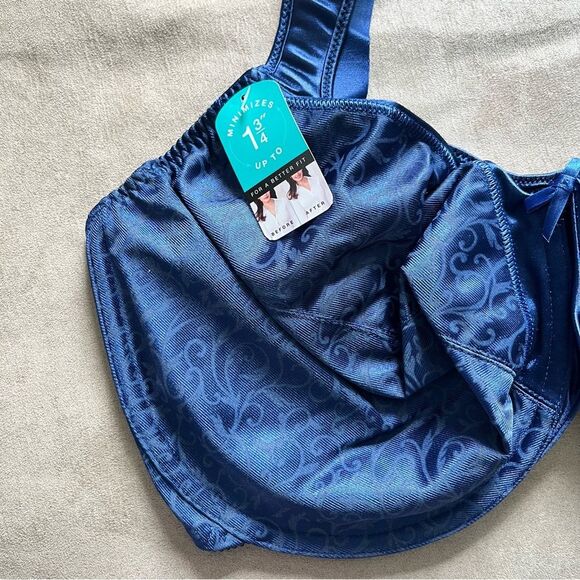 NWT Bali 3562 Full Figure Comfort-U Satin Tracings Minimizer Bra Size 38G - Picture 5 of 6